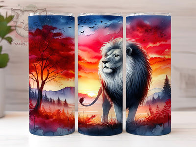 Lion Safari Wildlife Tumbler Wrap, African Wildlife Tumbler, Big Cat Tumbler Design, 20oz Tumbler Sublimation, Safari Animal Tumbler, Digital Tumbler Wrap, Jungle Theme Tumbler Sublimation Lara' s Designs 