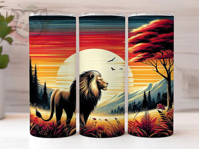 Lion Safari Wildlife Tumbler Wrap, African Wildlife Tumbler, Big Cat Tumbler Design, 20oz Tumbler Sublimation, Safari Animal Tumbler, Digital Tumbler Wrap, Jungle Theme Tumbler Sublimation Lara' s Designs 