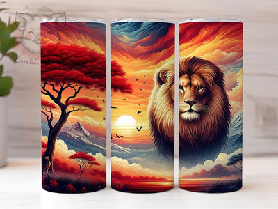 Lion Safari Wildlife Tumbler Wrap, African Wildlife Tumbler, Big Cat Tumbler Design, 20oz Tumbler Sublimation, Safari Animal Tumbler, Digital Tumbler Wrap, Jungle Theme Tumbler Sublimation Lara' s Designs 