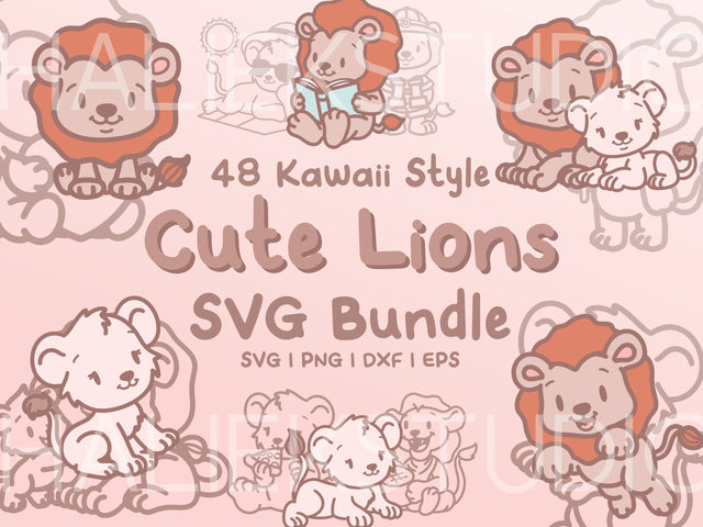 Lion SVG Design Set SVG HalieKStudio 