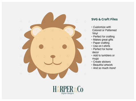 Lion SVG PNG Cut EPS File SVG HarperNCo 