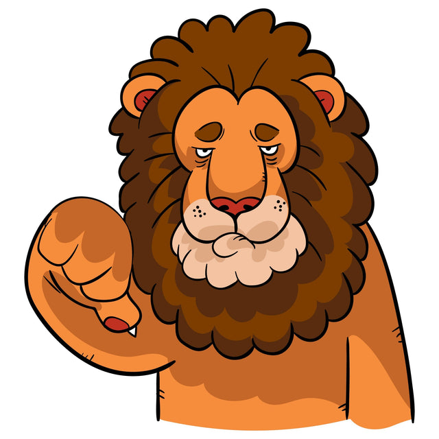 Lion with Thumbs Down Gesture T-Shirt SVG naemmiah021 