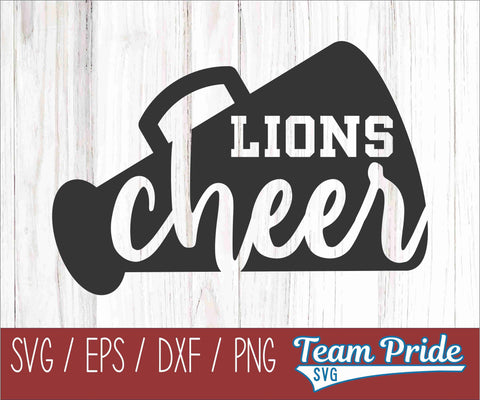 Lions Cheer SVG Digital Download Printable - SVG, EPS, DXF, PNG 2 SVG Team Pride SVG 