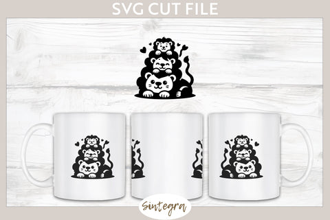 Lions Pile v2 SVG Cut File SVG Sintegra 