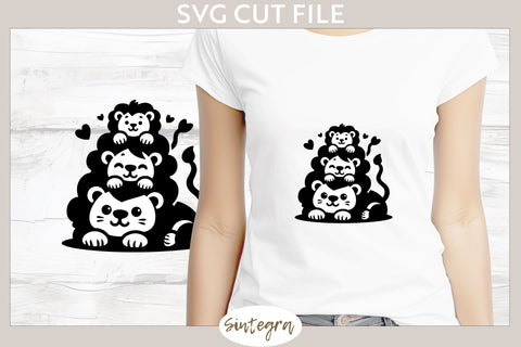 Lions Pile v2 SVG Cut File SVG Sintegra 