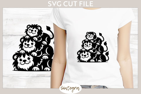 Lions Pile v5 SVG Cut File SVG Sintegra 