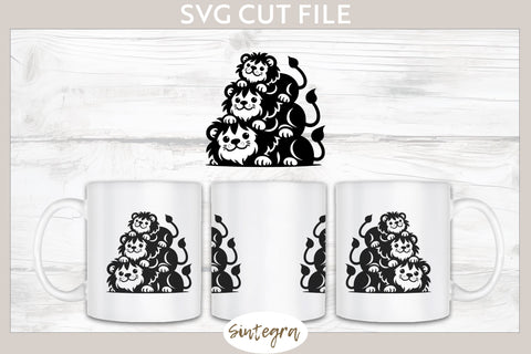 Lions Pile v5 SVG Cut File SVG Sintegra 