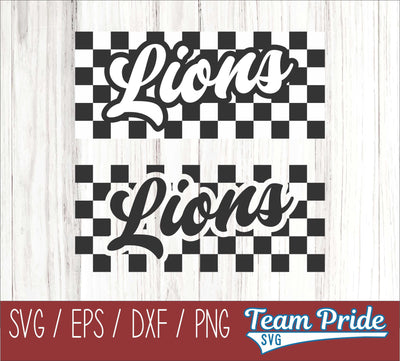 Lions Retro Team Design SVG Digital Download Printable - SVG, EPS, DXF, PNG SVG Team Pride SVG 