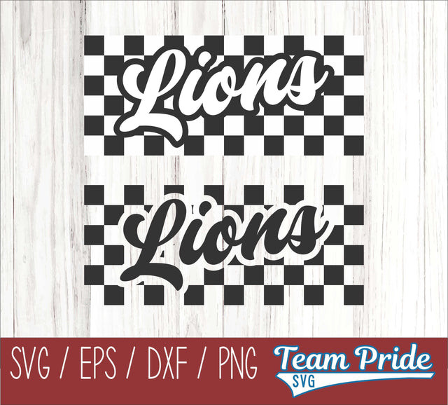 Lions Retro Team Design SVG Digital Download Printable - SVG, EPS, DXF, PNG SVG Team Pride SVG 