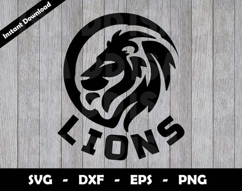 Lions SVG Cut File, Lions logo SVG Design, Lions Football Mascot, T-Shirt Sublimation Design Png SVG Arthur Arellano 
