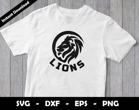Lions SVG Cut File, Lions logo SVG Design, Lions Football Mascot, T-Shirt Sublimation Design Png SVG Arthur Arellano 