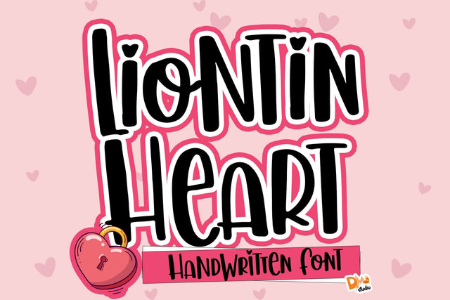Liontin Heart Font Font Dm Letter Studio 