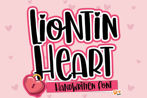 Liontin Heart Font Font Dm Letter Studio 
