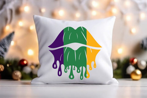 Lips dripping mardi gras SVG Design SVG Designangry 