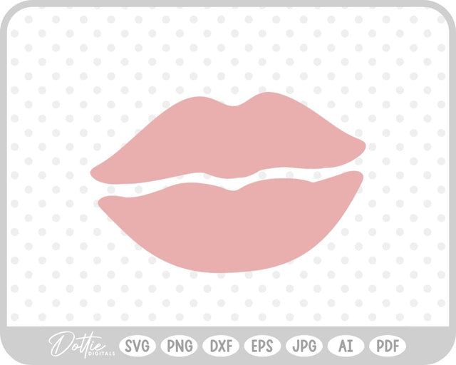 Lips Lipstick Stain Kiss Valentine's Day SVG DottieDigitals 