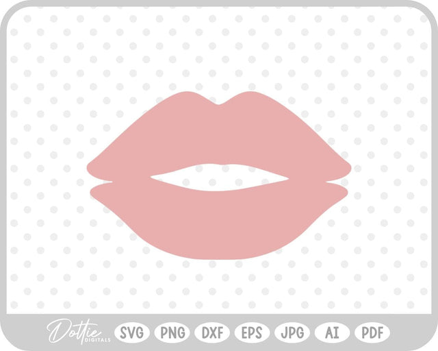 Lips Lipstick Stain Kiss Valentine's Day SVG DottieDigitals 