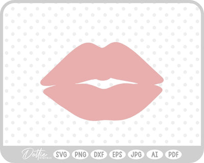 Lips Lipstick Stain Kiss Valentine's Day SVG DottieDigitals 