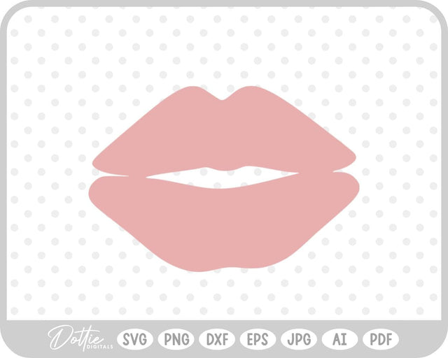 Lips Lipstick Stain Kiss Valentine's Day SVG DottieDigitals 