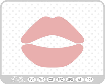 Lips Lipstick Stain Kiss Valentine's Day SVG DottieDigitals 