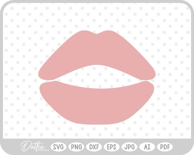 Lips Lipstick Stain Kiss Valentine's Day SVG DottieDigitals 