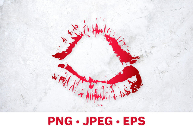 Lips print sublimation. Distressed lipstick kiss PNG Sublimation LaBelezoka 