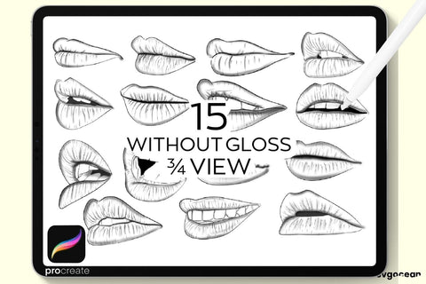 Lips Procreate Stamps SVG SvgOcean 