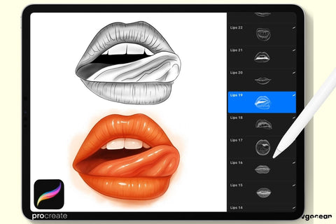 Lips Procreate Stamps SVG SvgOcean 