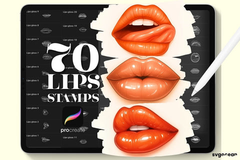 Lips Procreate Stamps SVG SvgOcean 