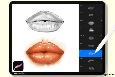 Lips Procreate Stamps SVG SvgOcean 