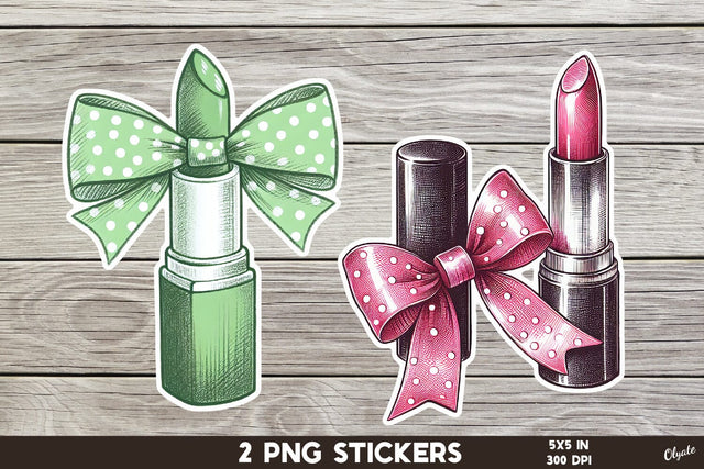 Lipstick Sticker PNG. Beauty Sticker Printable Sublimation Olga Terlyanskaya 