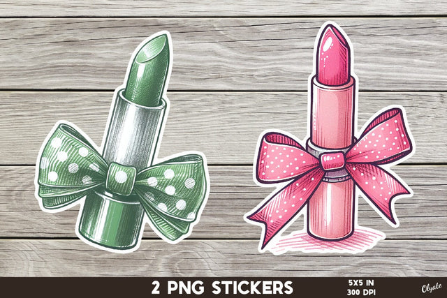 Lipstick Sticker PNG. Makeup Sticker Printable Sublimation Olga Terlyanskaya 
