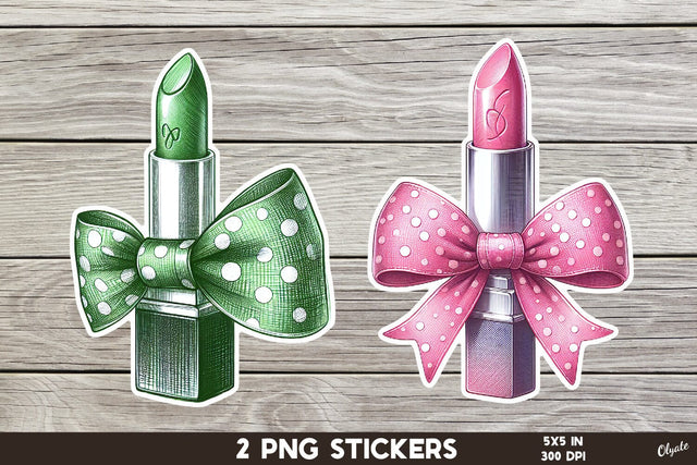 Lipstick Sticker PNG. Makeup Sticker Printable Sublimation Olga Terlyanskaya 