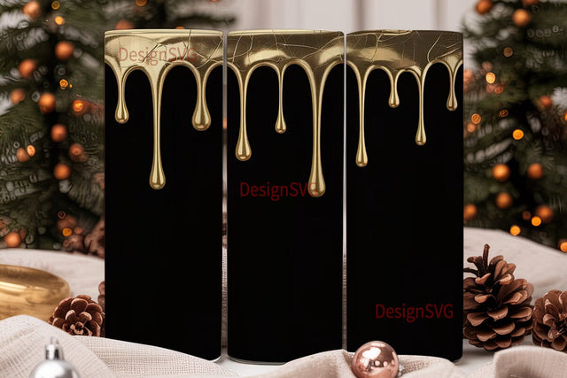 Liquid Gold Drips 20oz Tumbler Wrap Sublimation DesignSVG 