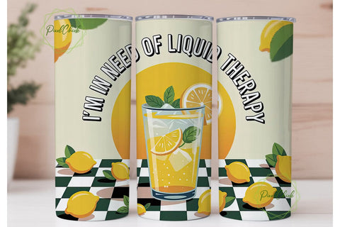 Liquid Therapy 20oz Tumbler Wrap Sublimation PixelChick 
