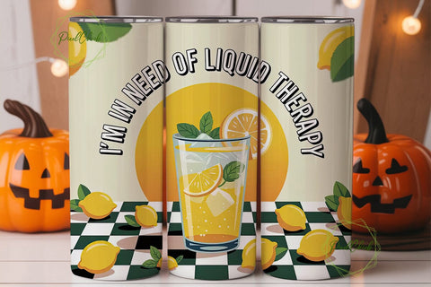 Liquid Therapy 20oz Tumbler Wrap Sublimation PixelChick 
