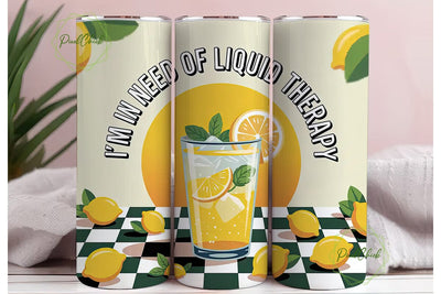 Liquid Therapy 20oz Tumbler Wrap Sublimation PixelChick 