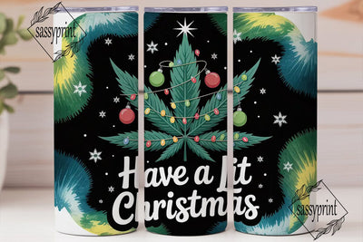 Lit Christmas Tumbler Wrap Sublimation sassyprint 