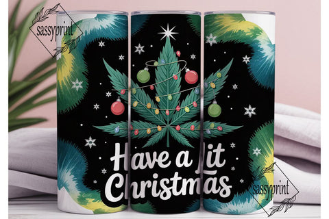 Lit Christmas Tumbler Wrap Sublimation sassyprint 