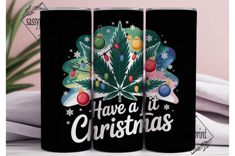 Lit Christmas Tumbler Wrap Sublimation sassyprint 
