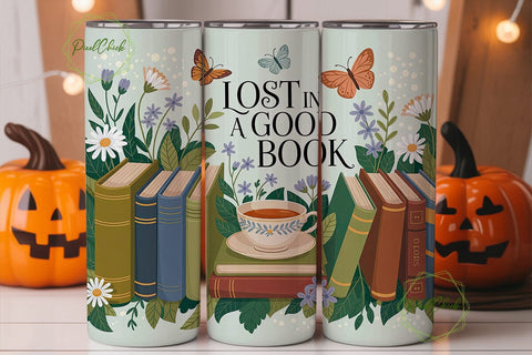 Literary Garden Tea Reading 20oz Tumbler Sublimation PixelChick 