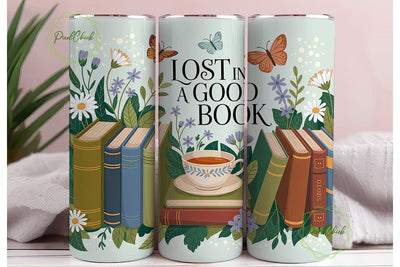 Literary Garden Tea Reading 20oz Tumbler Sublimation PixelChick 