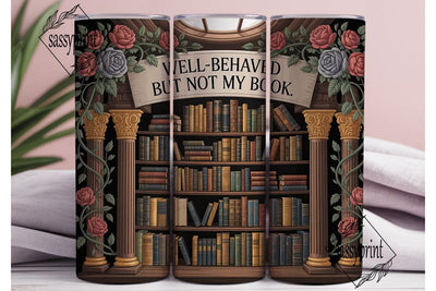 Literary Roses 20oz Tumbler Wrap Sublimation sassyprint 