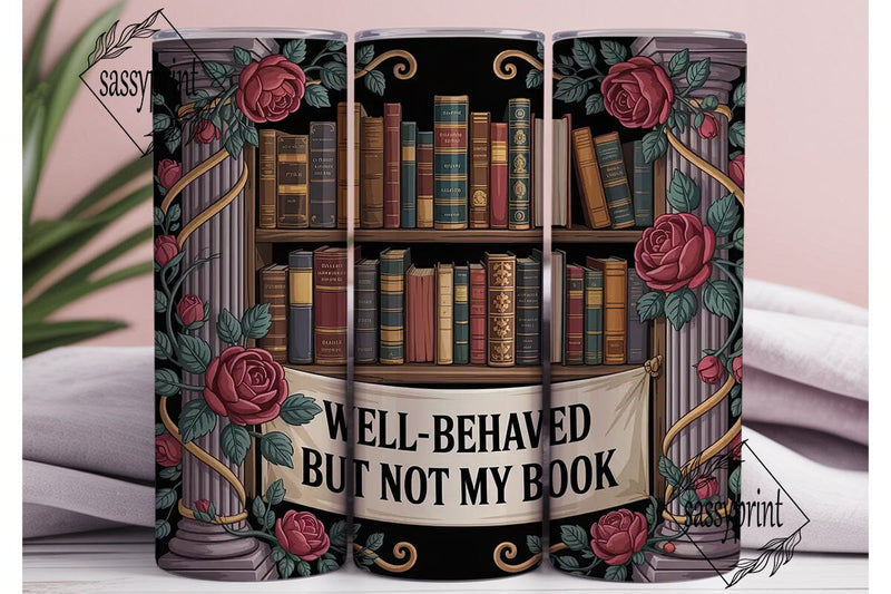 Literary Roses 20oz Tumbler Wrap Sublimation sassyprint 