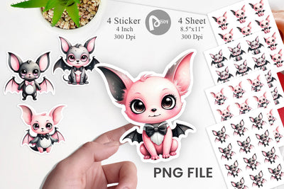 Little Bat Sticker Sublimation artnoy 