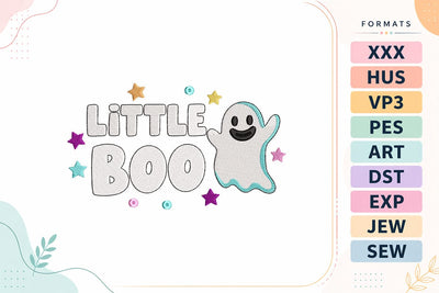 Little Boo Cute Ghost Embroidery Design Embroidery/Applique DESIGNS sg embroidery 