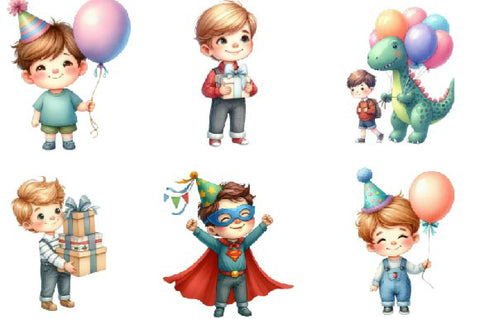 Little Boy and Girl Birthday Sublimation SVGista 