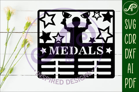 Little boy medals holder laser cut SVG APInspireddesigns 