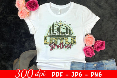 Little Brother - Hunting Sublimation Design Sublimation CraftLabSVG 