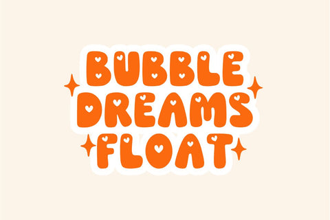 Little Bubble - Cute Bubble Font Font Masyafi Studio 