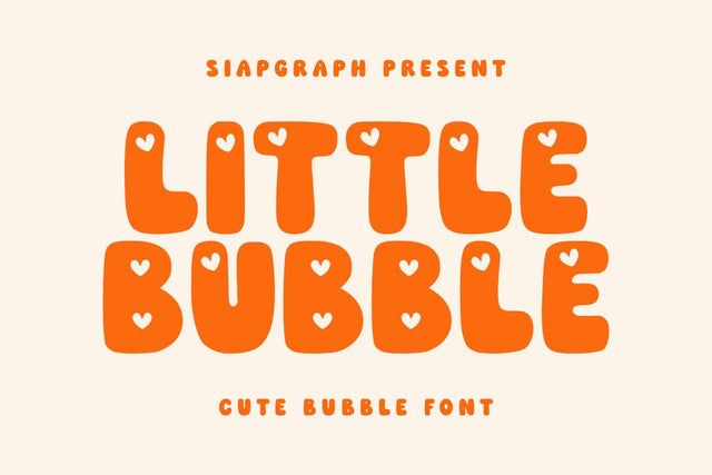 Little Bubble - Cute Bubble Font Font Masyafi Studio 